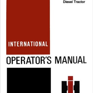 International Harvester IH B414 Tractor Operators Manual