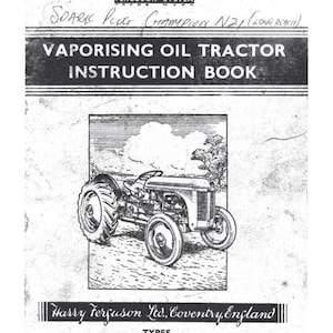 Ferguson TED-20 TEE-20 Operators Manual