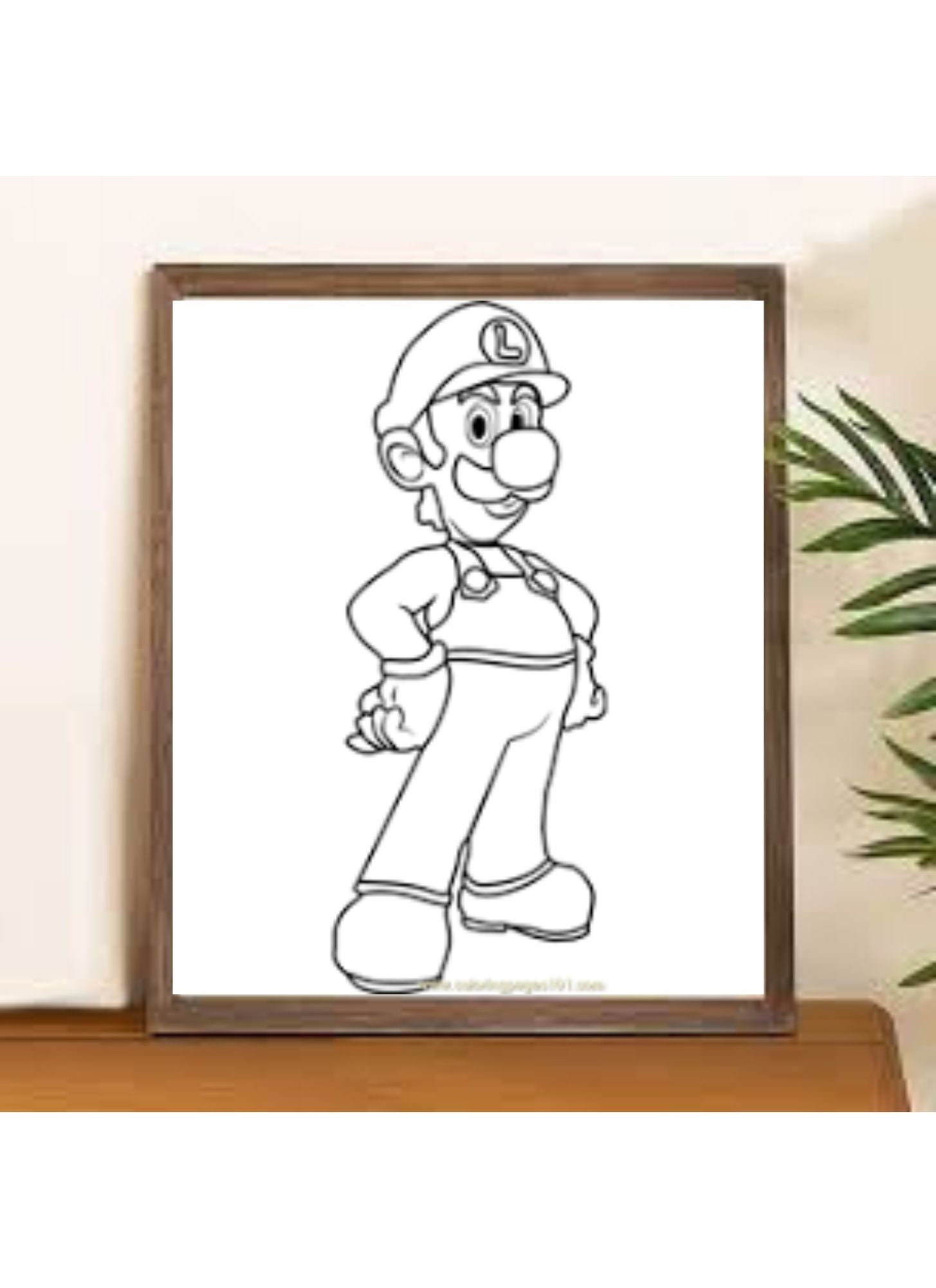 Luigi Digital Download Coloring Page Super Mario Bros. - Etsy
