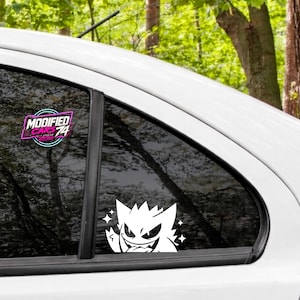 Gengar Peeker Vinyl Decal | Anime Car Window Sticker | Cute Anime Vinyl Decal