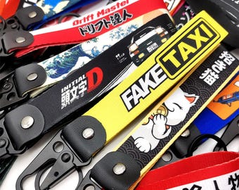 JDM Racing Keychain | Street Style Jet Tag  | Motorsport Inspired Accessory | 8 Inch Fabric Keychain