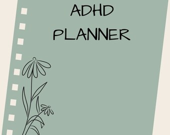 Planer Adhd, Planer Adhd do druku, Śledzenie Adhd, Organizator Adhd, Dziennik Adhd, Notatnik Adhd, Harmonogram Neurodivergent, Do druku 84 strony