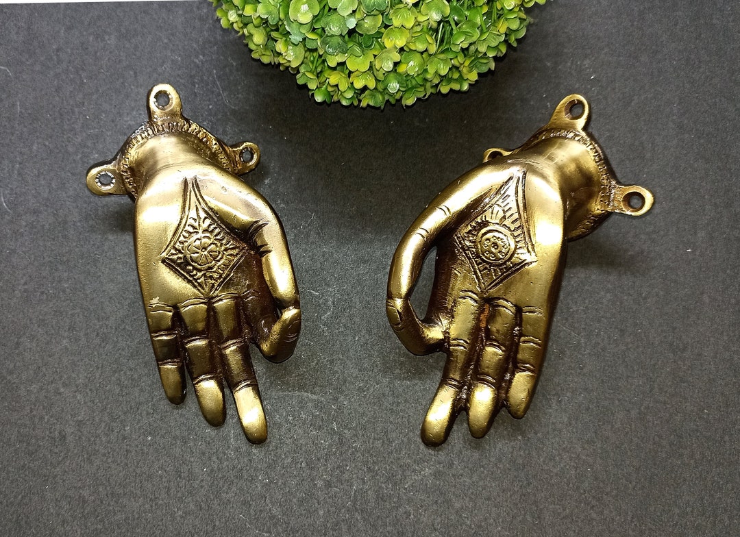 Brass Buddha Mudra Hand Shape Door Knobs Classical Dancing Etsy