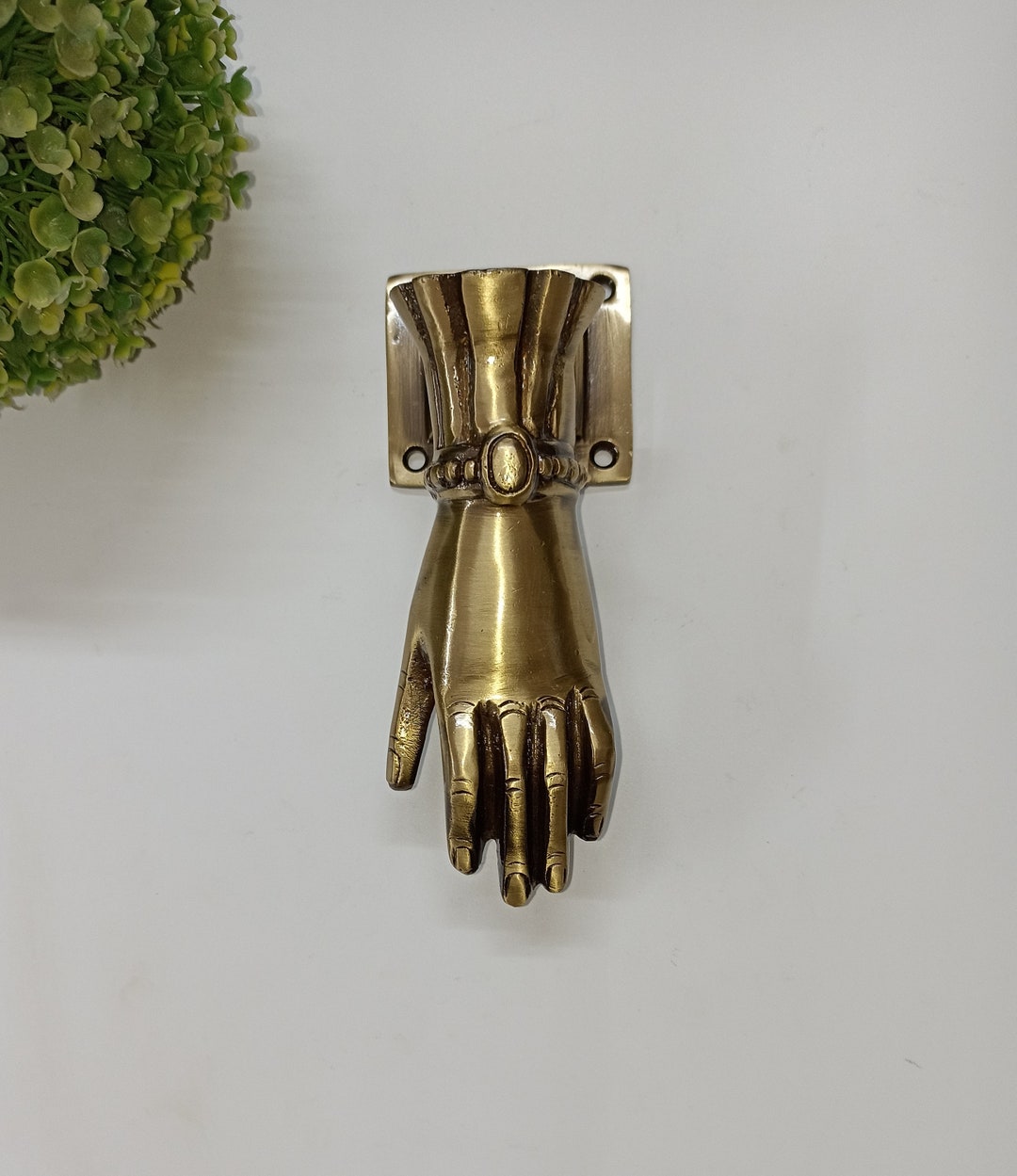 Wrist Watch Design Hand Door Bell Lacquered Brass Lady Hand Shape Door