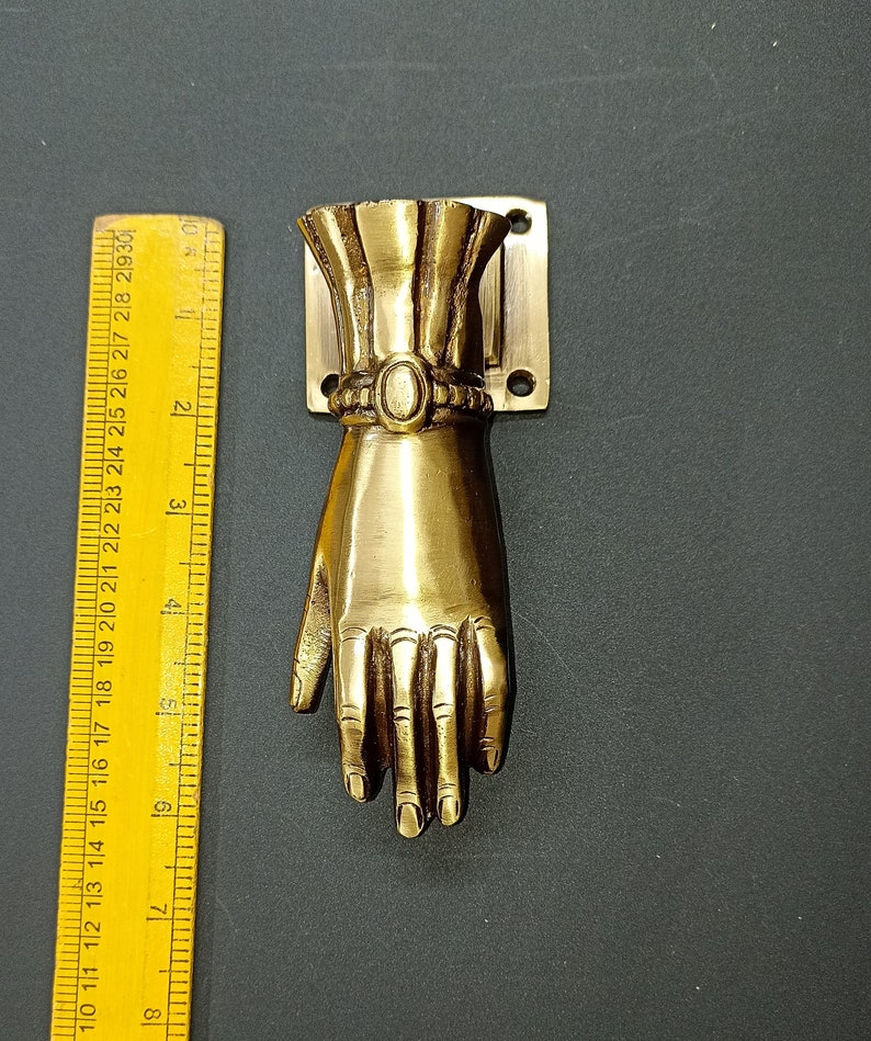 Wrist Watch Design Hand Door Bell Lacquered Brass Lady Hand Shape Door