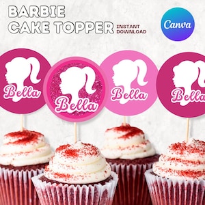 Fashion Doll Cupcake Toppers: Birthday Party Decor (Digital Download)