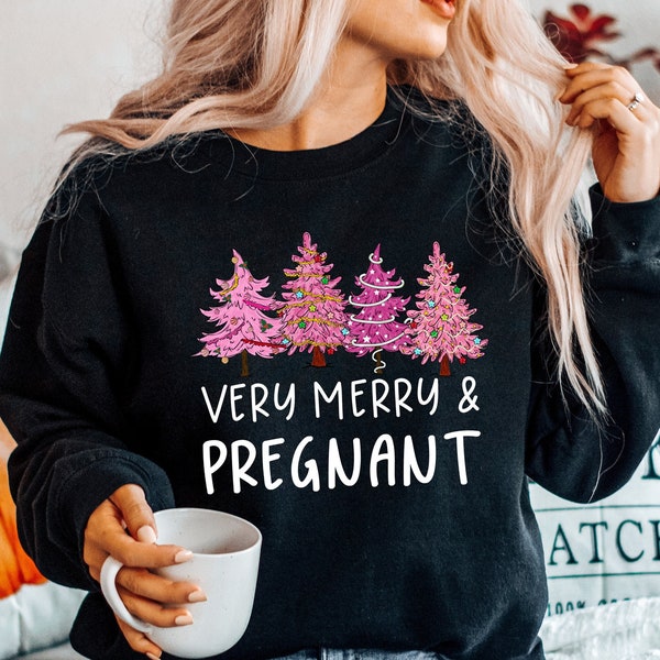 Very Merry and Pregnant Shirt, Christmas Pregnancy Shirt, Maternity Christmas Shirt, Christmas Pregnancy Announcement Shirt, New Mom Shirt