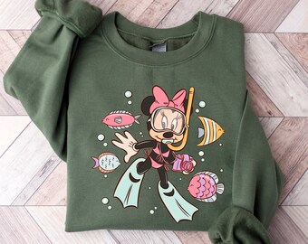 Minnie Mouse Shirt, Disneyland Sweatshirt For Women, Disney Summer Shirt, Disneyworld Vacation Shirt, Disney Beachwear, Disney Lover Gift