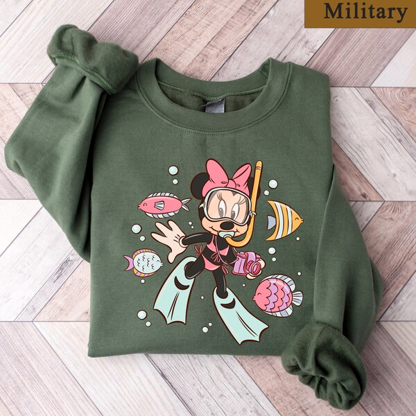 Minnie Mouse Shirt, Disneyland Sweatshirt For Women, Disney Summer Shirt, Disneyworld Vacation Shirt, Disney Beachwear, Disney Lover Gift