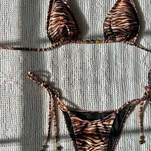 クリスチャンディオール ヴィンテージ ストライプ プリント ビキニ