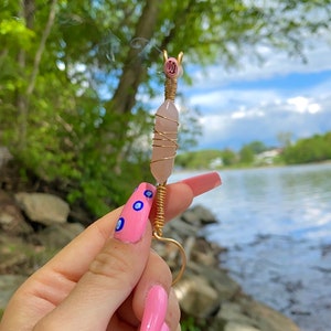 Crystal Points Cigarette Holder | Smoking Accessories | Rose Quartz Aventurine Opalite Malachite | gifts for smokers