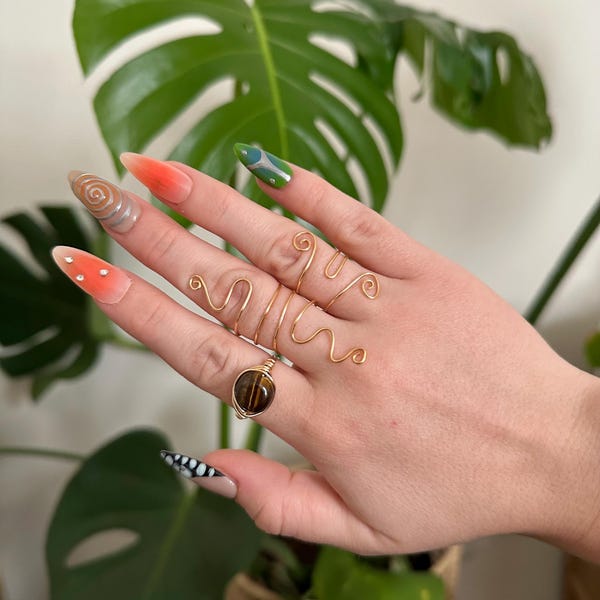 Abstract whimsical ring