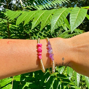 dainty crystal chip bracelet