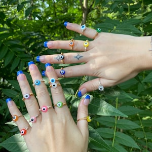 Evil Eye Ring | stackable rings | evil eye protection rings