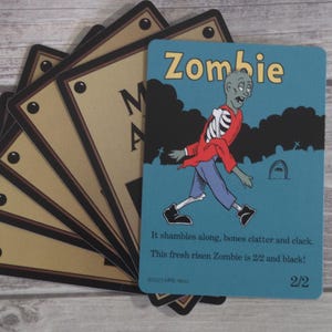 Carte de jetons zombies fantaisistes (marche) pour MTG, illustrée par MRB Alters, avec ou sans aluminium, imprimée sur du papier cartonné de première qualité