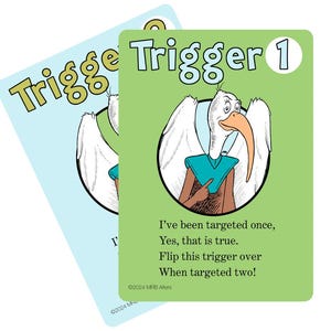 Doppelseitiger, wunderlicher Nadu-Trigger-Erinnerungs-Token für MTG illustriert von MRB Alters, gedruckt auf hochwertigem Karton