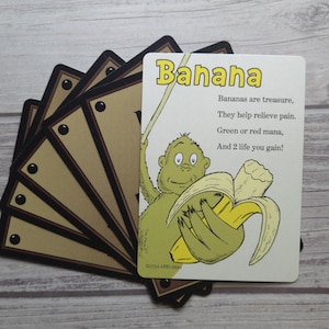 Whimsical Banana token cards for MTG Illustrated by MRB Alters, Foil or Non-foil, Printed on premium cardstock