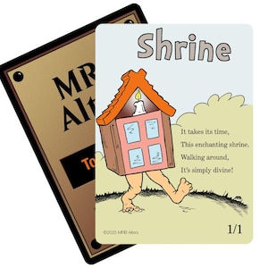 Whimsical Shrine token cards for MTG Illustrated by MRB Alters, Foil or Non-foil, Printed on premium quality cardstock