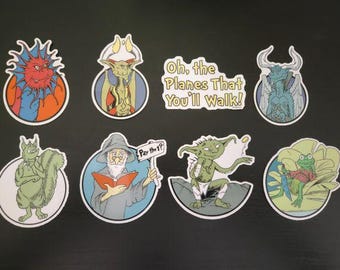 Whimsical Vinyl Stickers - Pick Any 5 - Water Bottle & Deck Box Decals