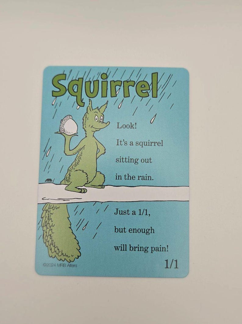 Squirrel Key Card Whimsical Squirrel Token Cards for MTG Illustrated by MRB Alters, Foil ...
