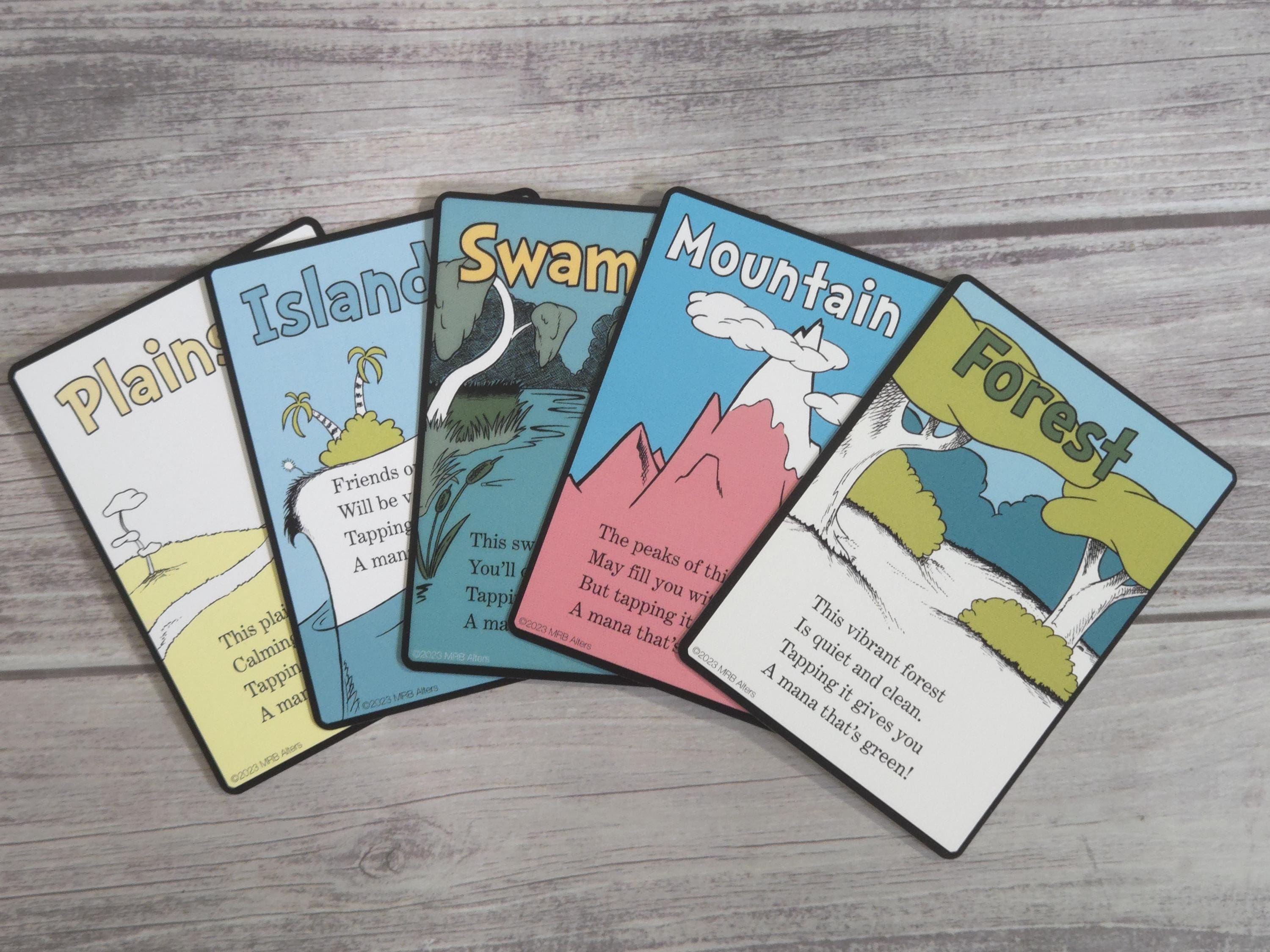 MTG 森 β サインド Whimsical Basic Land Set for MTG Proxy Card Gift Set - Foil or Non