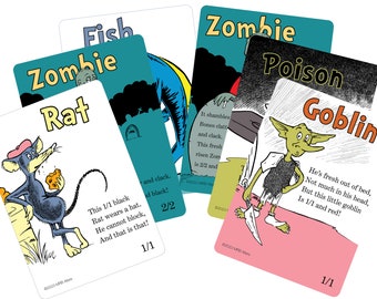 Mix and Match 7 Non-foil Whimsical tokens for MTG Illustrated by MRB Alters Printed on premium quality cardstock