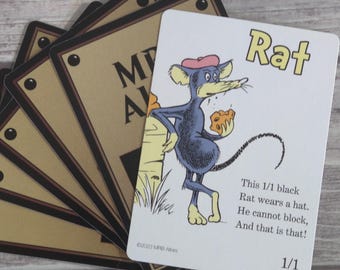 Whimsical Rat token cards for MTG Illustrated by MRB Alters, Foil or Non-foil, Printed on premium quality cardstock