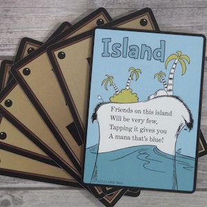 Whimsical Island Token Cards für MTG Illustriert von MRB Alters, Folie oder Nicht-Folie, Gedruckt auf hochwertigem Karton