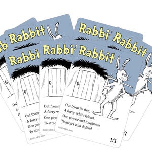 Whimsical Rabbit-tokenkaarten voor MTG, geïllustreerd door MRB Alters, gedrukt op premium karton Non-foil, 7