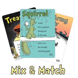 Mix and Match 3 Non-Foil Whimsical Token für MTG Illustriert von MRB Alters, gedruckt auf hochwertigem Karton