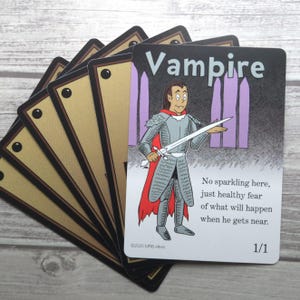 Cartas de fichas de Vampiro Negro caprichosas para MTG ilustradas por MRB Alters, com ou sem folha de alumínio, impressas em papel cartão de qualidade premium