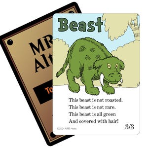 Cartes à jetons Bête lunatique pour MTG illustrées par MRB Alters, avec ou sans aluminium, imprimées sur du papier cartonné premium