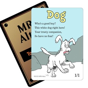 Fichas de Cachorro Branco Fantásticas para MTG Ilustradas por MRB Alters, Foil ou Não-foil, Impressas em papel cartão de alta qualidade