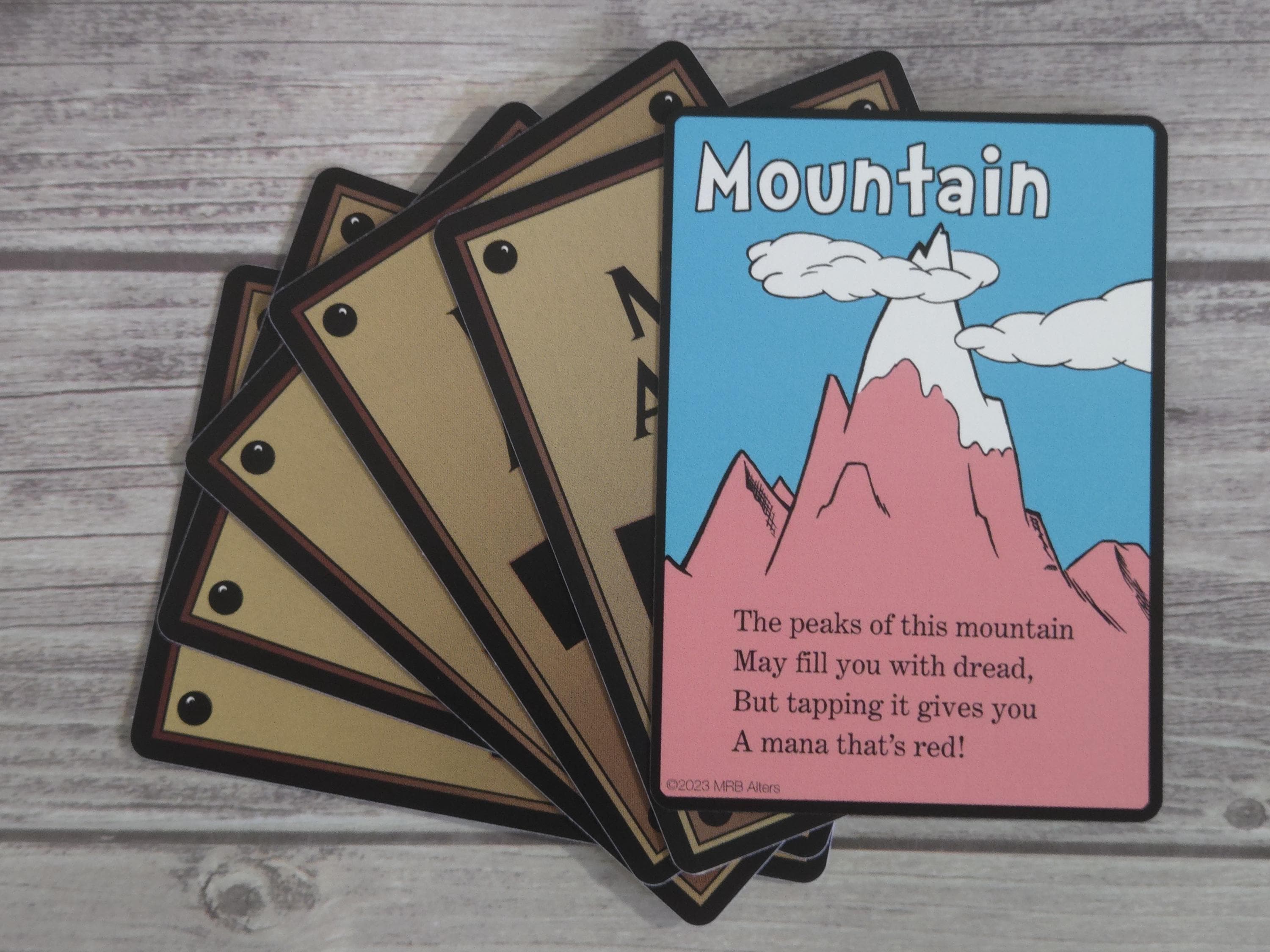 Whimsical Basic Land Set for MTG Proxy Card Gift Set - Foil or Non