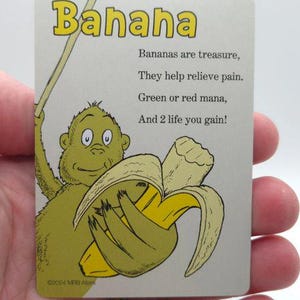 Whimsical Banana token cards for MTG Illustrated by MRB Alters, Foil or Non-foil, Printed on premium cardstock