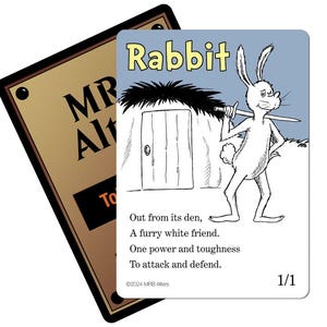 Whimsical Rabbit-tokenkaarten voor MTG, geïllustreerd door MRB Alters, gedrukt op premium karton afbeelding 3