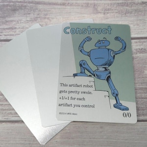 Ficha de construcción caprichosa de metal: impresa en aluminio e ilustrada por MRB Alters