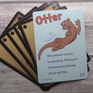 Cartas de fichas Whimsical Otter para MTG ilustradas por MRB Alters, Foil ou Non-foil, impressas em papel cartão de qualidade premium