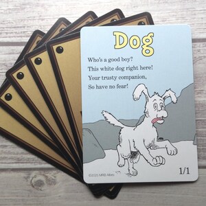 Cartas de fichas de Cão Branco Fantástico para MTG ilustradas por MRB Alters, com ou sem folha de alumínio, impressas em papel cartão de qualidade premium