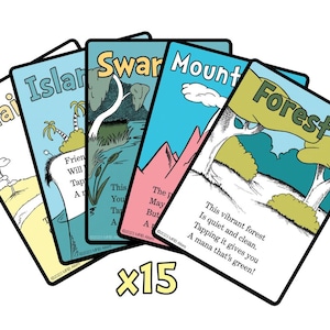 Best Value! Whimsical Basic Lands Draft Set for MTG