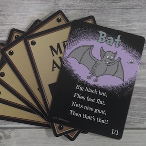 Cartes fantaisistes de jetons de chauve-souris pour MTG illustrées par MRB Alters, imprimées sur du papier cartonné premium