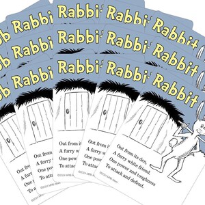 Whimsical Rabbit-tokenkaarten voor MTG, geïllustreerd door MRB Alters, gedrukt op premium karton Non-foil, 15