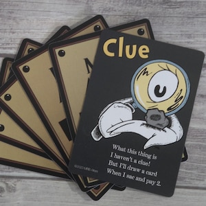 Wunderliche Clue Token Karten für MTG Illustriert von MRB Alters, gedruckt auf hochwertigem Karton