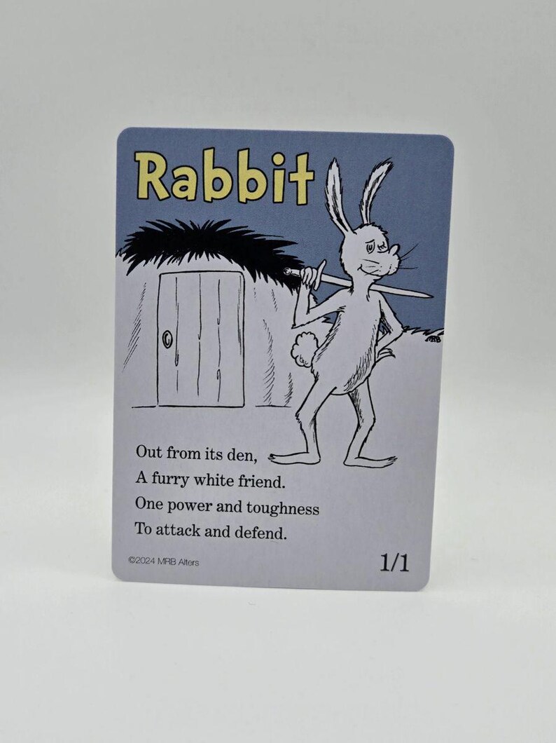 Whimsical Rabbit-tokenkaarten voor MTG, geïllustreerd door MRB Alters, gedrukt op premium karton afbeelding 5