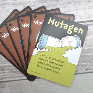 Whimsical Mutagen token cards for MTG Illustrated by MRB Alters, Printed on premium cardstock