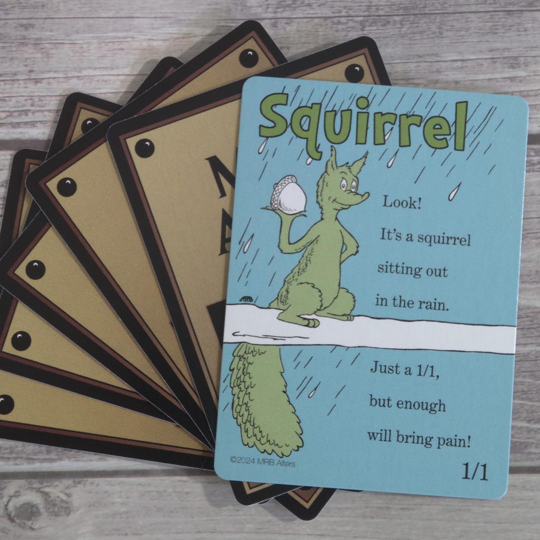 Whimsical Squirrel Token Cards for MTG Illustrated by MRB Alters, Foil ...
