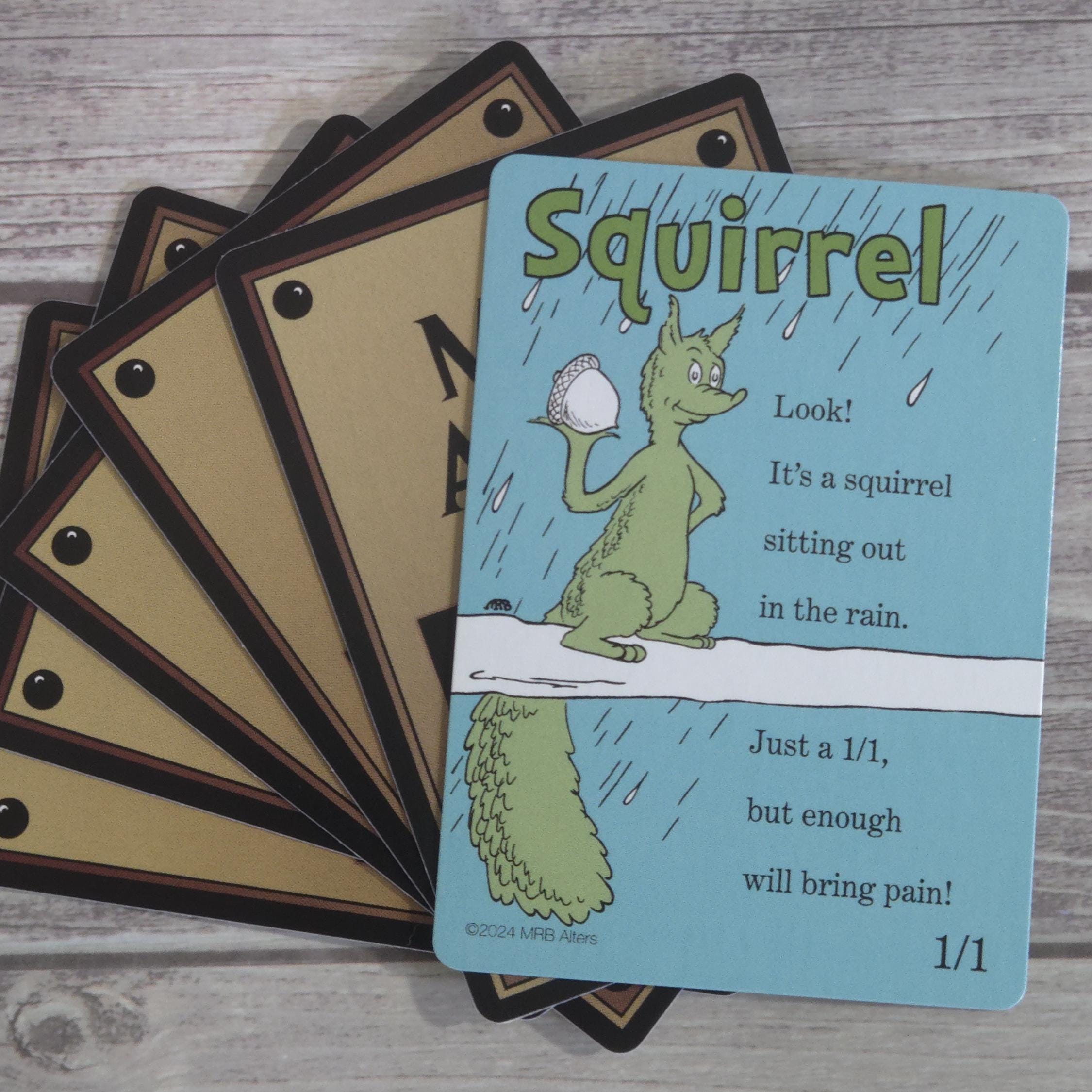 Whimsical Squirrel token cards for MTG Illustrated by MRB Alters, Foil or Non-foil, Printed on premium cardstock
