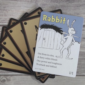 Skurrile Kaninchen-Tokenkarten für MTG Illustriert von MRB Alters, gedruckt auf Premium-Karton