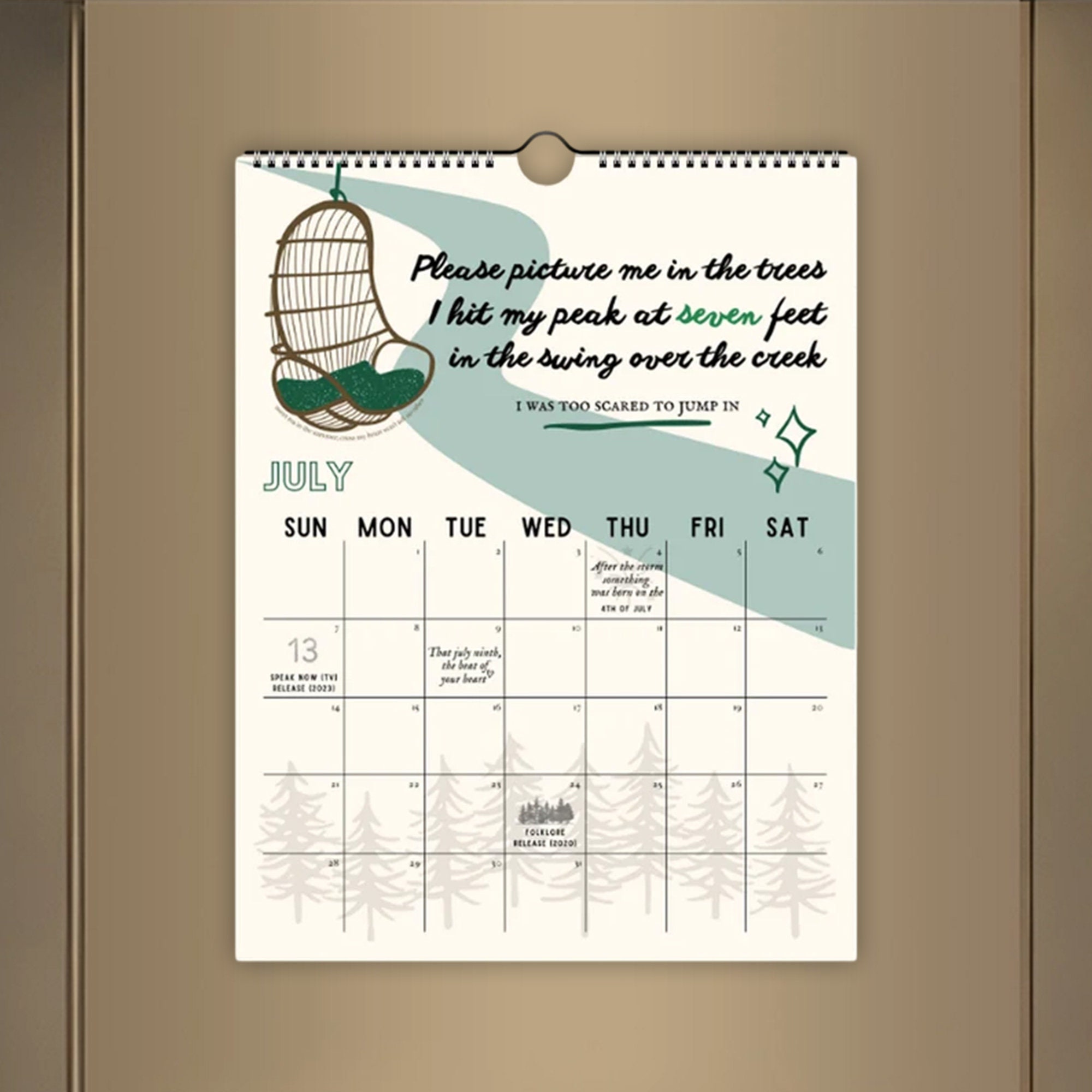 2024 Taylor Swift Roaring Twenties Calendar Swiftie Eras Tour Gift for
