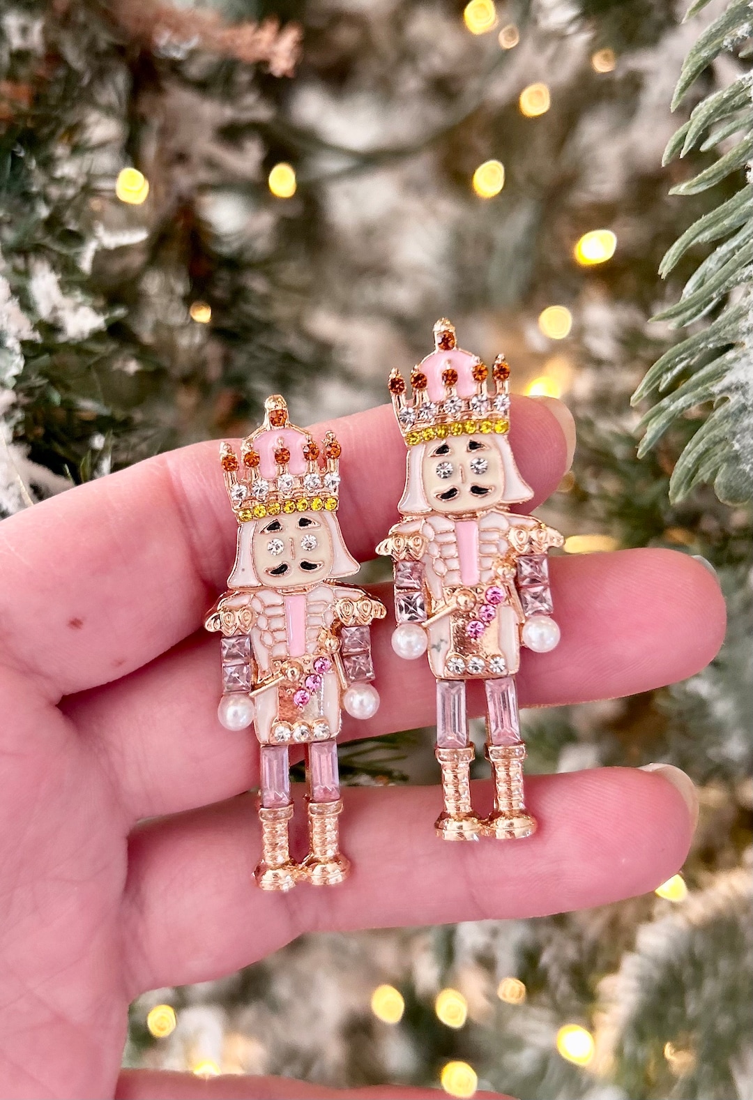 Pink Nutcracker Earrings - Cutest Christmas Earrings! - Etsy